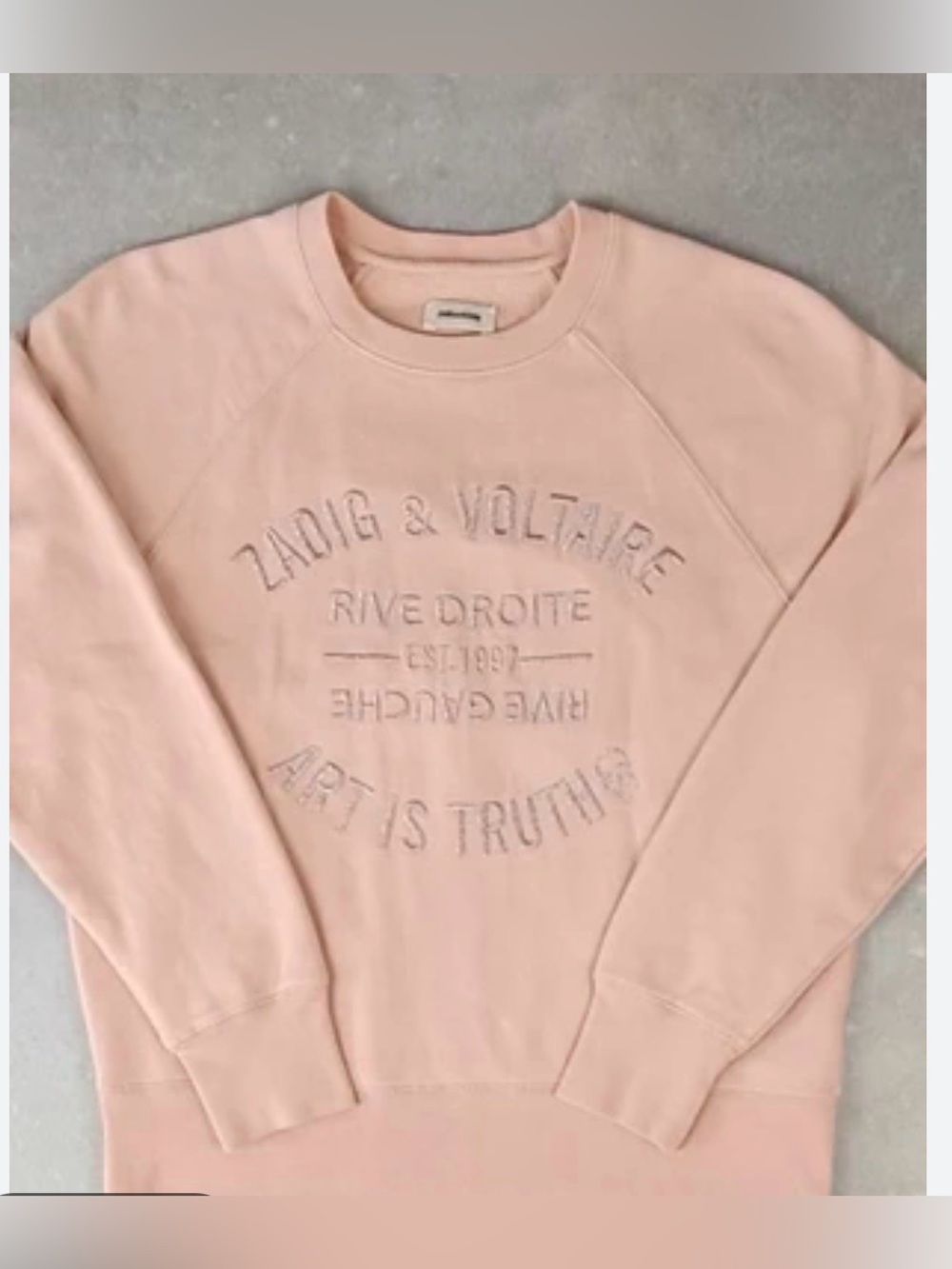 Zadig & Voltaire Pale Pink Graphic Sweatshirt - Picture 2 of 2